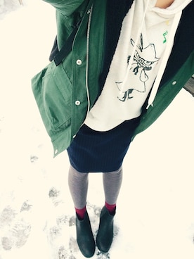 「フード」｜マポさん（レディース・156cm）の冬コーディネート