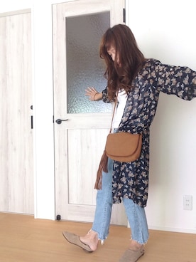 「CITRINE Chakra（シトリンチャクラ）のアイテム（その他アウター）」を使った、こしょうさん（レディース・153cm）の夏コーディネート