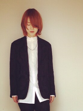「LAD MUSICIAN（ラッドミュージシャン）のアイテム（その他アウター）」を使った、TANIJIRIMASATAKAさん（メンズ・176cm）の冬コーディネート