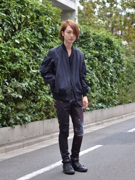 「PIERRE HARDY」｜「アイテム（ジャケット/アウター）」を使った、TANIJIRIMASATAKAさん（メンズ・176cm）の春コーディネート