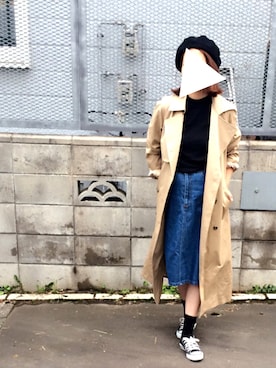 「ADAM ET ROPE'（アダムエロペ）のアイテム（ハンチング/ベレー帽）」を使った、kana.rさん（レディース・161cm）の秋コーディネート