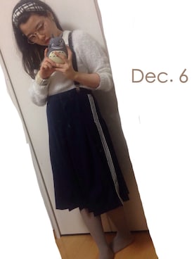 「ウエストイン」｜「アイテム（ブーティ）」を使った、ゆぽさん（レディース・152cm）の冬コーディネート