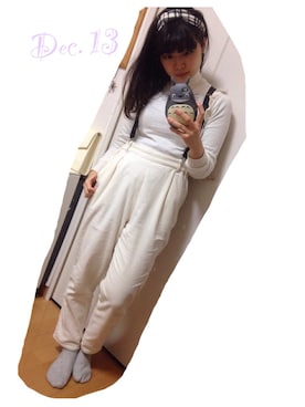 「ウエストイン」｜「アイテム（その他アウター）」を使った、ゆぽさん（レディース・152cm）の冬コーディネート