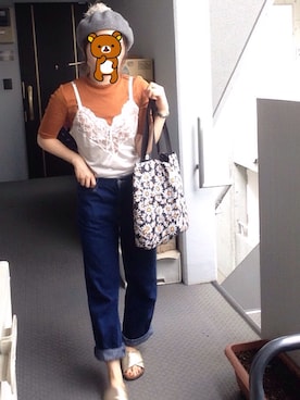 「TABASA（タバサ）のアイテム」を使った、ゆぽさん（レディース・152cm）の秋コーディネート