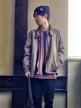 「MARTIN MARGIELA（マルタンマルジェラ）のアイテム（ブルゾン）」を使った、supi.さん（メンズ・166cm）の春コーディネート