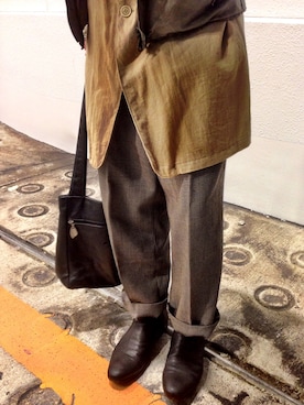 「DRIES VAN NOTEN（ドリスヴァンノッテン）のアイテム（ブーツ）」を使った、supi.さん（メンズ・166cm）の春コーディネート