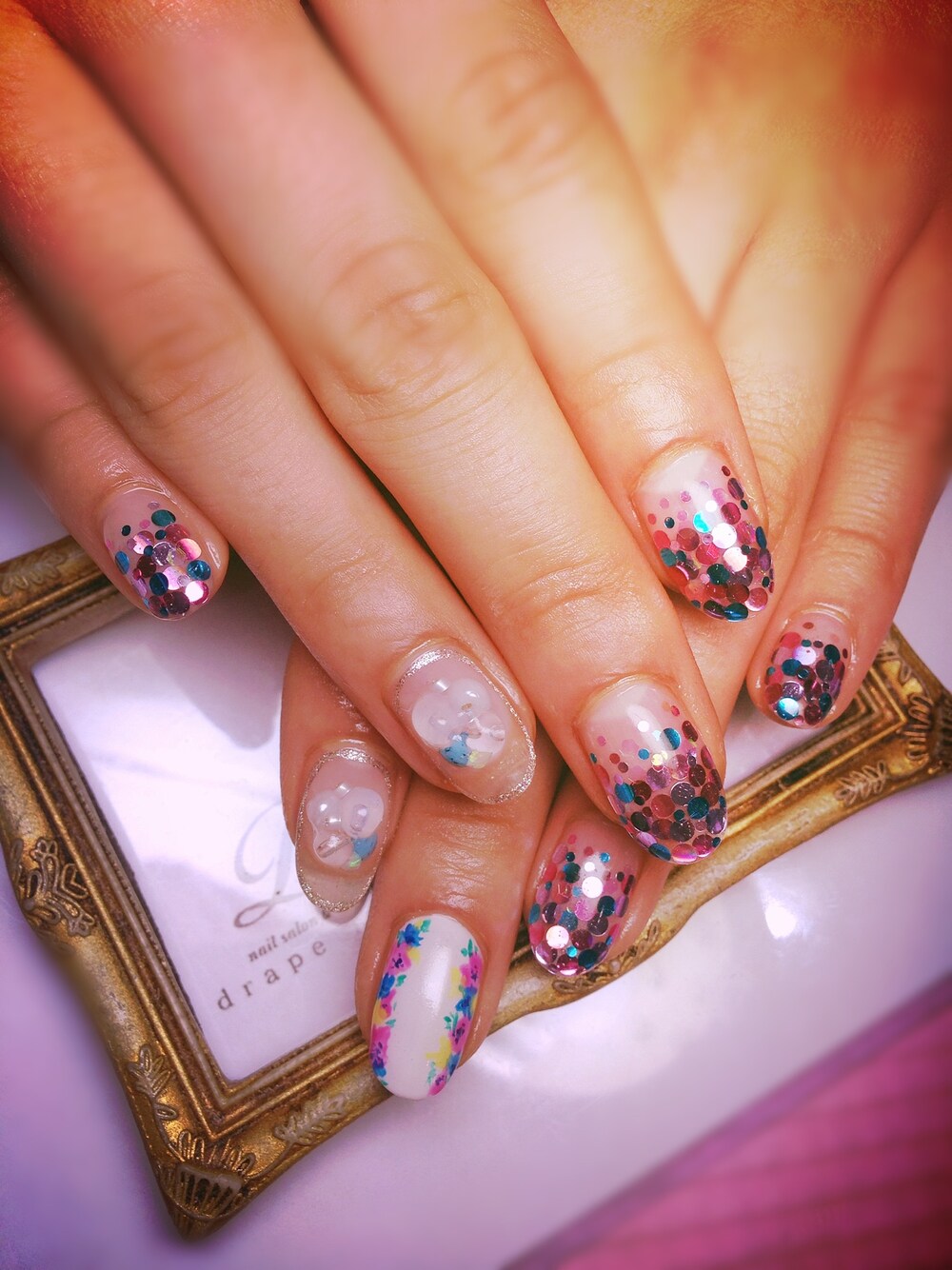 「#nail、＃ネイル」｜「ネイル（その他、その他）」を使った、lisaさん（レディース・160cm）の夏コーディネートの1枚目の写真