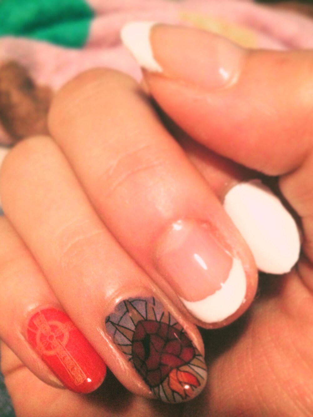 「nail 、selfnail、jelnail、ゴシック、フレンチ、new」｜「ネイル（その他、その他）」を使った、lisaさん（レディース・160cm）の夏コーディネートの1枚目の写真