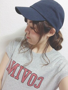「SHIPS JET BLUE（シップスジェットブルー）のアイテム（帽子）」を使った、aiさん（レディース・168cm）の夏コーディネート