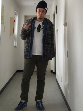 「ハイカット」｜「アイテム（その他アウター）」を使った、t1sideさん（メンズ・170cm）の冬コーディネート