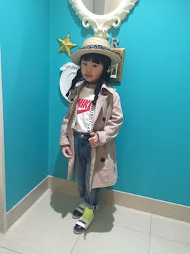 「ROLLERS（ローラーズ）のアイテム（パンツ）」を使った、rmurmuさん（キッズ・100cm）の春コーディネート