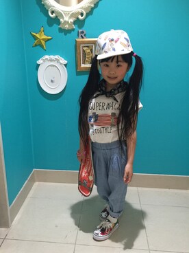 「ROLLERS（ローラーズ）のアイテム」を使った、rmurmuさん（キッズ・100cm）の春コーディネート