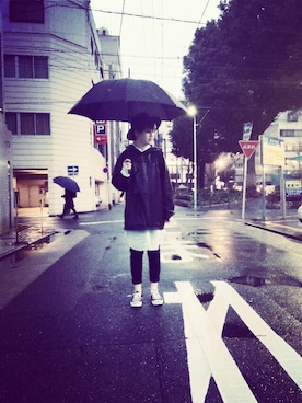 「WHITELAND（ホワイトランド）のアイテム（カバーオール）」を使った、senaさん（レディース・168cm）の冬コーディネート