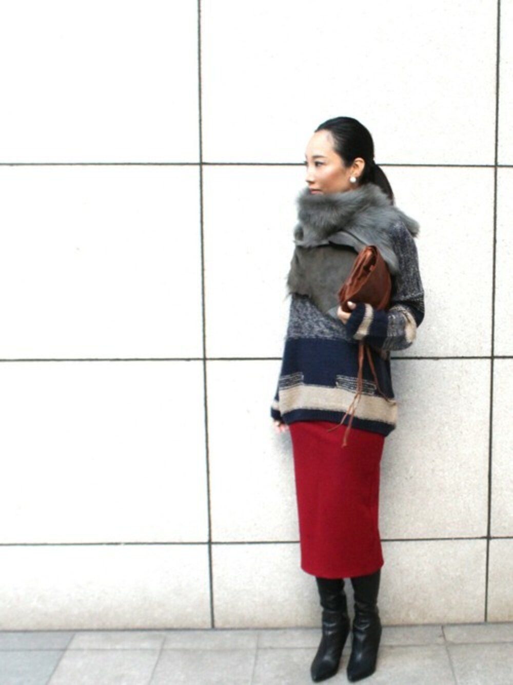 レディースの秋コーディネートの1枚目の写真