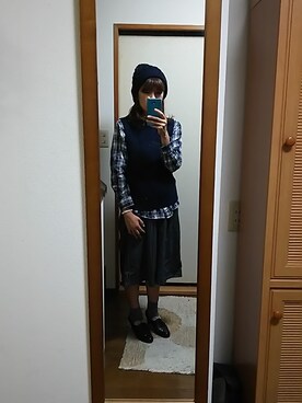 「SEVENDAYS=SUNDAY（セブンデイズサンデイ）のアイテム（ベスト）」を使った、SHIHOさん（レディース・161cm）の秋コーディネート