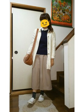 「SEVENDAYS=SUNDAY（セブンデイズサンデイ）のアイテム（ベスト）」を使った、SHIHOさん（レディース・161cm）の冬コーディネート