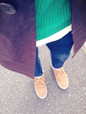 「A.P.C.」｜「アイテム（ステンカラーコート）」を使った、tAKEHIrOさん（メンズ・172cm）の秋コーディネート
