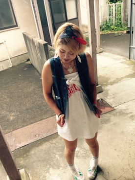 「BOBSON（ボブソン）のアイテム（ジャケット/アウター）」を使った、★AYAMAAAN★さん（レディース・166cm）の夏コーディネート