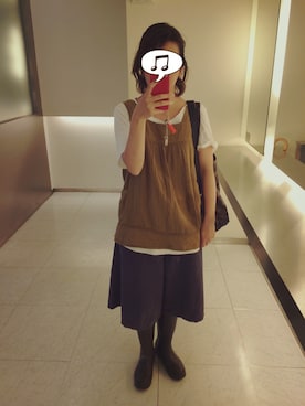 「キュロット」｜「アイテム（レインシューズ）」を使った、funirinさん（レディース・154cm）の夏コーディネート