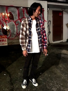 「hobo（ホーボー）のアイテム（リング）」を使った、なじーさん（メンズ・167cm）の秋コーディネート