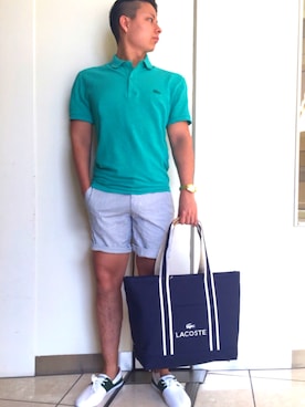 「アイテム（トートバッグ）」を使った、ベナズーズ千寛ザキさん（メンズ・169cm・10代）の春コーディネート