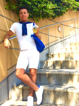 「アイテム（トートバッグ）」を使った、ベナズーズ千寛ザキさん（メンズ・169cm・10代）の夏コーディネート