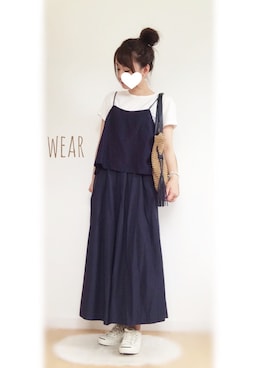 「ニコアンド」｜「アイテム（キャミソール）」を使った、kananaさん（レディース・161cm）の夏コーディネート