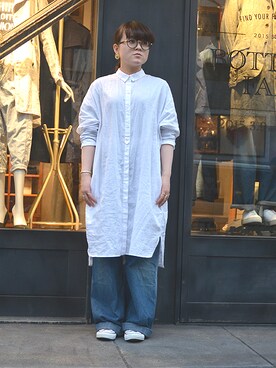 「Johnbull Private labo（ジョンブルプライベートラボ）のアイテム（ワンピース）」を使った、Tankoniさん（レディース・151cm）の春コーディネート