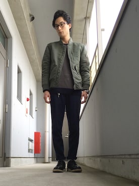 「08sircus（ゼロエイトサーカス）のアイテム（シューズ）」を使った、まっつんさん（メンズ・172cm）の春コーディネート