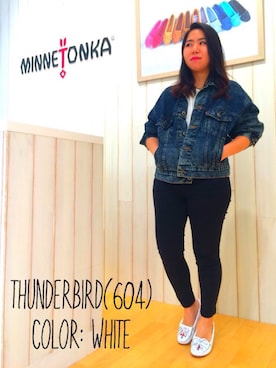 「Minnetonka（ミネトンカ）のアイテム」を使った、MINNETONKASTORE町田東急ツインズさん（レディース・164cm）の春コーディネート