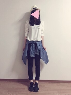 「adidas（アディダス）のアイテム（スニーカー、ブラック系）」を使った、tomoさん（レディース・157cm）の春コーディネート