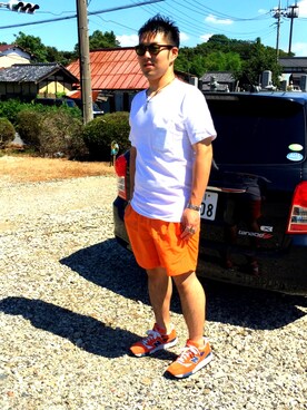 「アイテム（バングル/リストバンド）」を使った、Nakajima Takamasaさん（メンズ・165cm・20代）の夏コーディネート