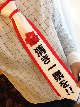 「アイテム（ネクタイ、レッド系）」を使った、コミュニケーションネクタイさん（メンズ・170cm）の夏コーディネート