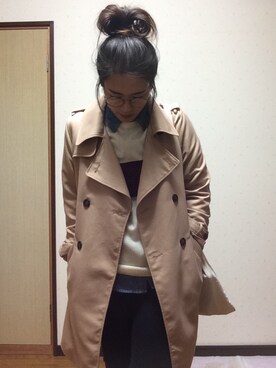 「TODAYFUL（トゥデイフル）のVintageトートバッグ（トートバッグ）」を使った、nonさん（レディース・158cm）の秋コーディネート