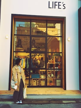 「TODAYFUL（トゥデイフル）のVintageトートバッグ（トートバッグ）」を使った、nonさん（レディース・158cm）の秋コーディネート