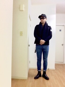 「Pledge（プレッジ）のアイテム（ジャケット/アウター）」を使った、Ken❽raさん（メンズ・174cm）の冬コーディネート