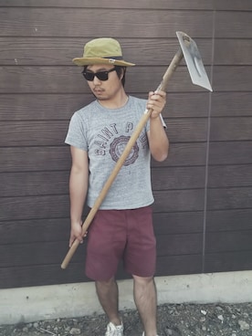 「northface（ノースフェイス）のアイテム（帽子）」を使った、kateisaienさん（メンズ・172cm）の春コーディネート