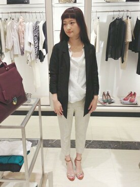 「FIGARO Paris（フィガロパリ）のアイテム（ジャケット/アウター）」を使った、yukiさん（レディース・163cm）の夏コーディネート
