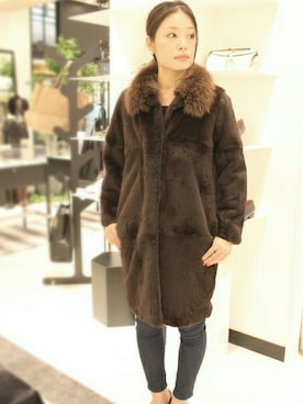 「FIGARO Paris（フィガロパリ）のアイテム（ジャケット/アウター）」を使った、yukiさん（レディース・163cm）の秋コーディネート