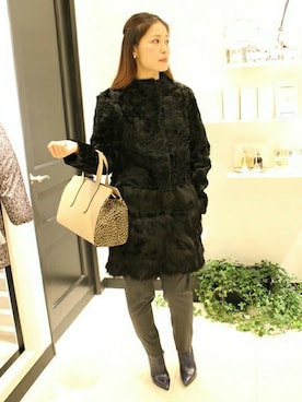 「FIGARO Paris（フィガロパリ）のアイテム（ジャケット/アウター）」を使った、yukiさん（レディース・163cm）の秋コーディネート