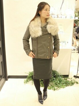 「FIGARO Paris（フィガロパリ）のアイテム（ジャケット/アウター）」を使った、yukiさん（レディース・163cm）の秋コーディネート
