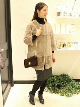 「FIGARO Paris（フィガロパリ）のアイテム（ジャケット/アウター）」を使った、yukiさん（レディース・163cm）の秋コーディネート