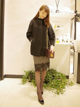 「FIGARO Paris（フィガロパリ）のアイテム（ジャケット/アウター）」を使った、yukiさん（レディース・163cm）の秋コーディネート