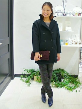 「FIGARO Paris（フィガロパリ）のアイテム（ジャケット/アウター）」を使った、yukiさん（レディース・163cm）の冬コーディネート