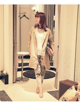 「FIGARO Paris（フィガロパリ）のアイテム（ジャケット/アウター）」を使った、yukiさん（レディース・163cm）の冬コーディネート