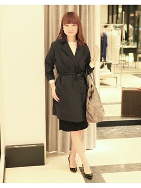 「FIGARO Paris（フィガロパリ）のアイテム（ジャケット/アウター）」を使った、yukiさん（レディース・163cm）の冬コーディネート