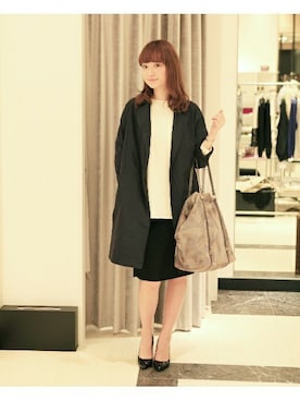 「FIGARO Paris（フィガロパリ）のアイテム（ジャケット/アウター）」を使った、yukiさん（レディース・163cm）の冬コーディネート
