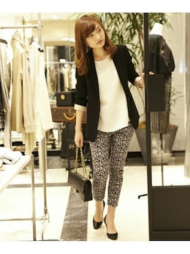 「FIGARO Paris（フィガロパリ）のアイテム（ジャケット/アウター）」を使った、yukiさん（レディース・163cm）の春コーディネート