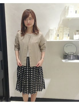 「FIGARO Paris（フィガロパリ）のアイテム（ジャケット/アウター）」を使った、yukiさん（レディース・163cm）の春コーディネート