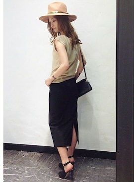 「FIGARO Paris（フィガロパリ）のアイテム（帽子）」を使った、yukiさん（レディース・160cm）の秋コーディネート